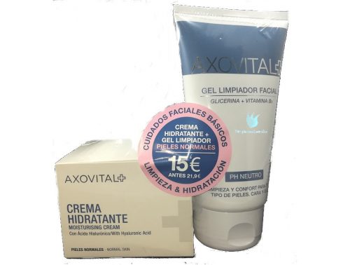 pack crema hidratante piel normal + gel limpiador