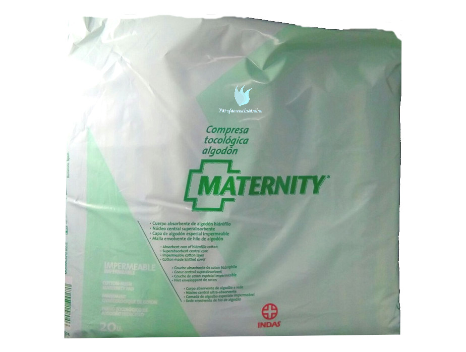 Compresas Maternity Indas algodón 25 unidades – ParaFarmaciasOnline