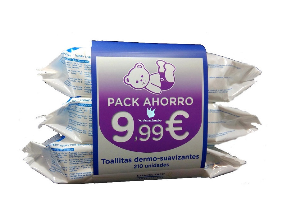 Pack de Toallitas Húmedas Mustela 3 x 70 unidades – ParaFarmaciasOnline