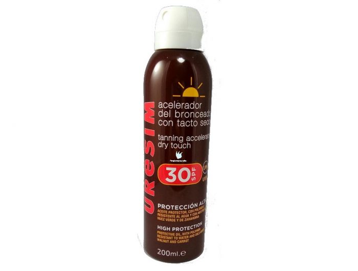 Protector Solar Corporal Uresim acelerador del bronceado Spf 30 200 ml