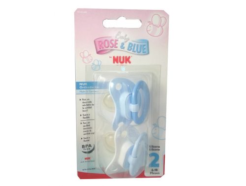 Chupetes de silicona Nuk 6 - 18 meses Azul