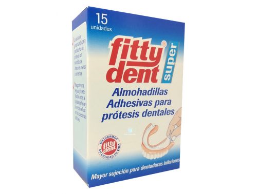 Almohadillas Adhesivas para Prótesis Dentales Fitty dent super 15 unidades
