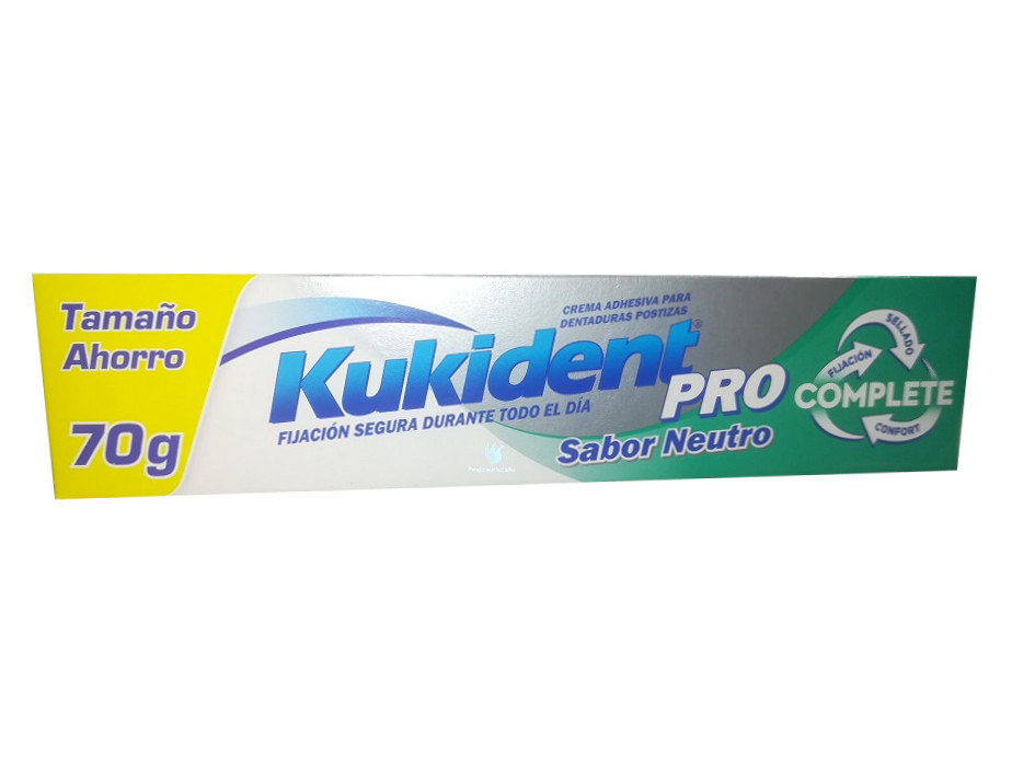Kukident Pro Complete sabor neutro adhesivo para prótesis dentales –  ParaFarmaciasOnline