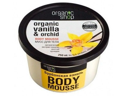 Mousse corporal de vainilla y orquidea Organic shop 250 ml 